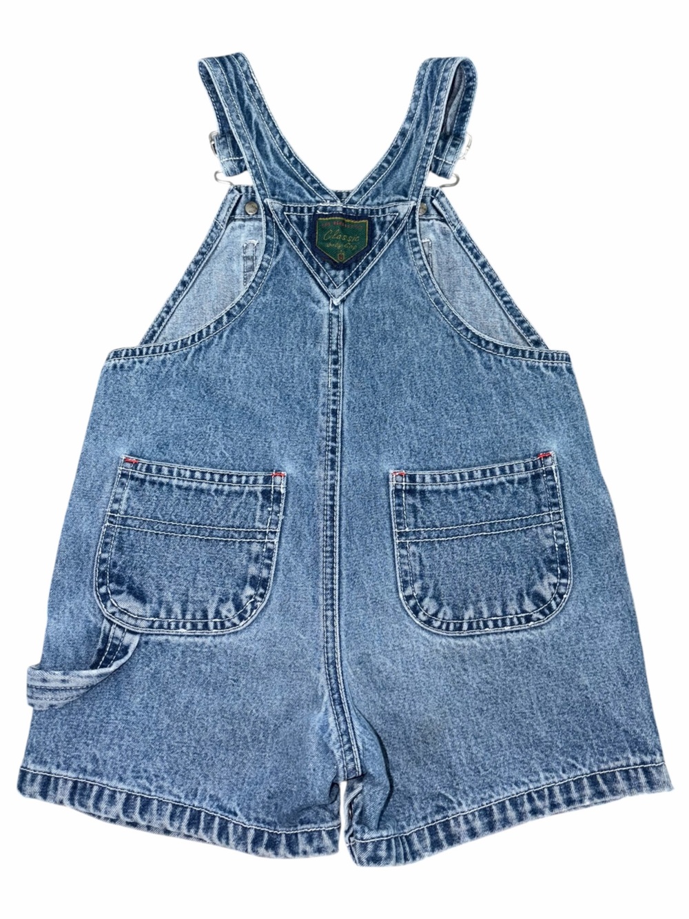 EUC 🔥 Vintage Classic Baby Gap Denim Shortalls 90s 18-24 months Medium Wash